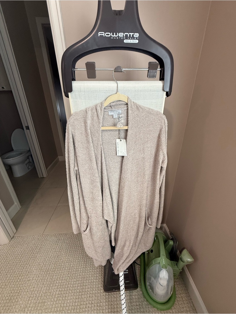 Barefoot Dreams Open-Front Cardigan Sweater - Taupe